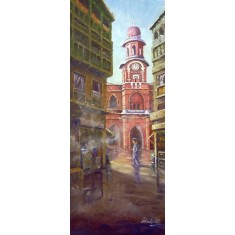 Fahad Ali, 12 x 30 Inch, Oil on Canvas, Cityscape Painting, AC-FAL-023